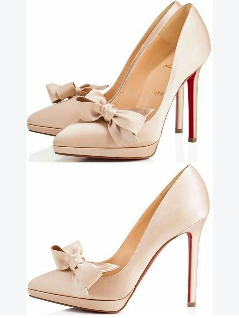 Christian Louboutin Satin Bow pumps